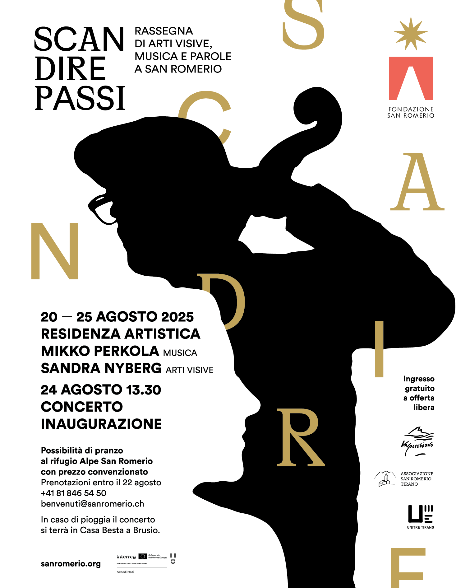 Al via la nuova rassegna di arti visive, musica e parole a San Romerio: Scandire Passi